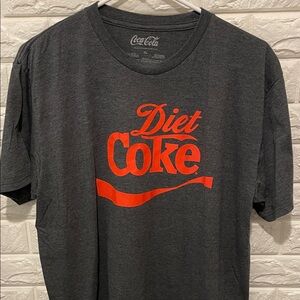 Coca Cola Diet Coke Charcoal Tee with Red Print